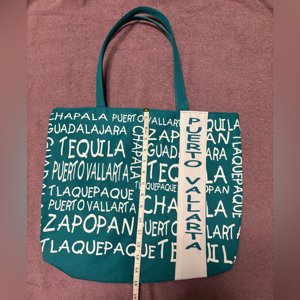 Puerto Vallarta zippered tote bag NWOT - Picture 3 of 5